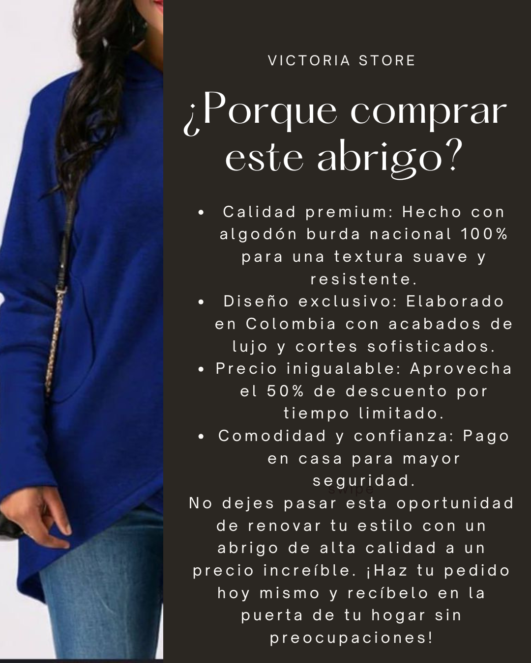 ABRIGO PARA DAMA BURDA ALGODON