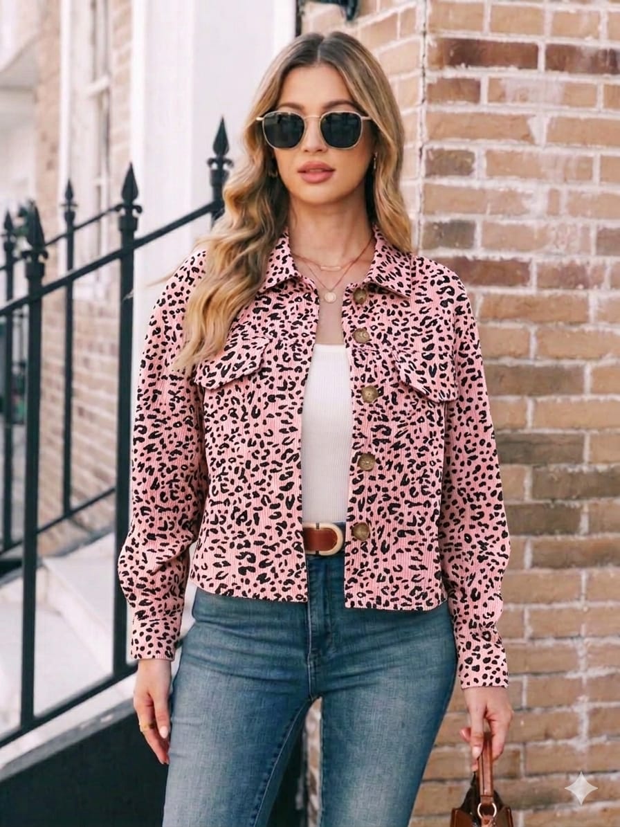 CHAQUETA EN PANA PARA MUJER